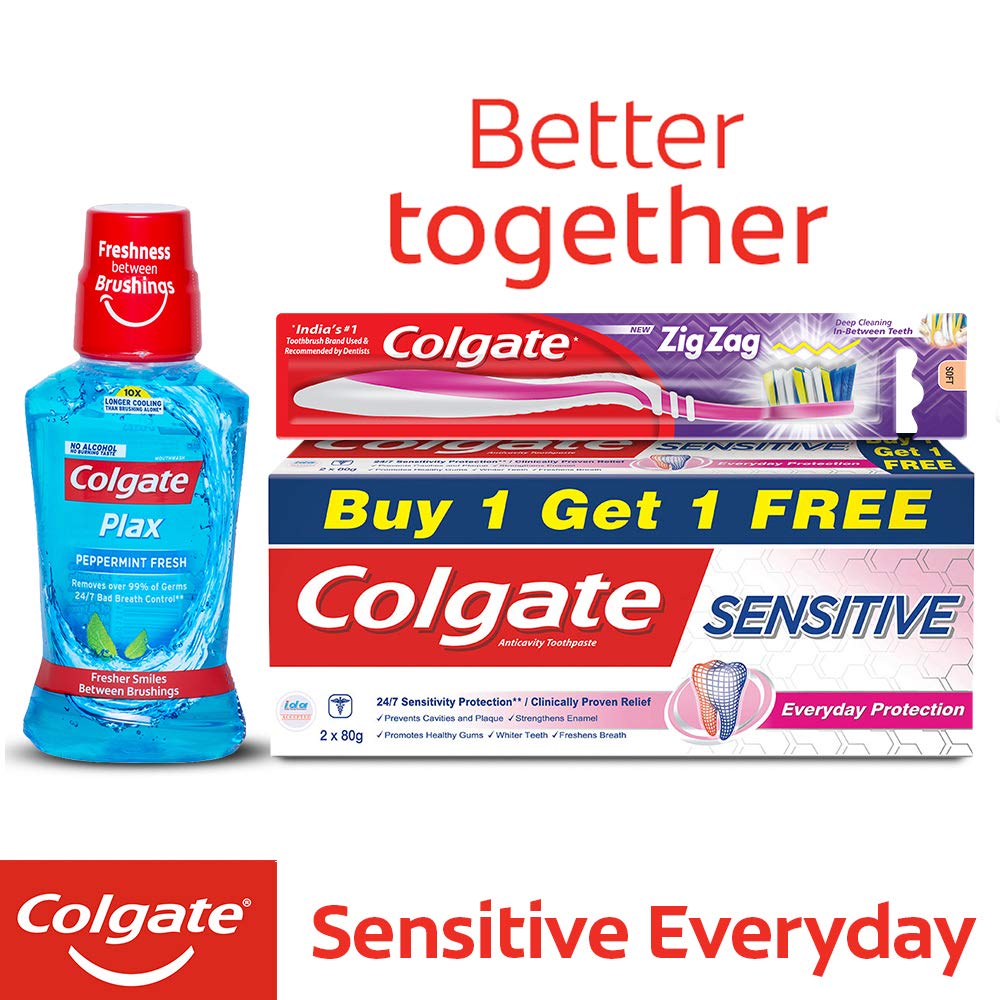 Colgate Sensitive Everyday Protection Anticavity Toothpaste - 80g (Buy 1 get 1 free) – view 4