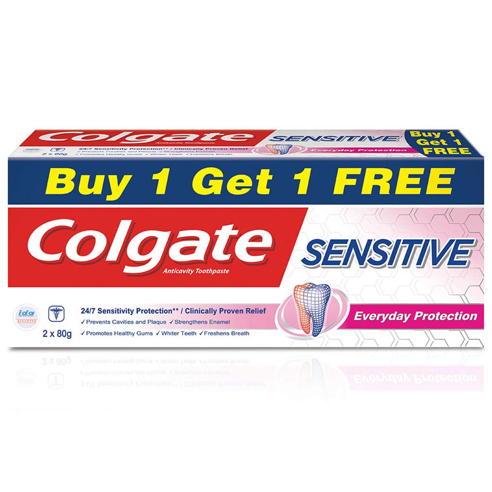 Colgate Sensitive Everyday Protection Anticavity Toothpaste - 80g (Buy 1 get 1 free) – view 5