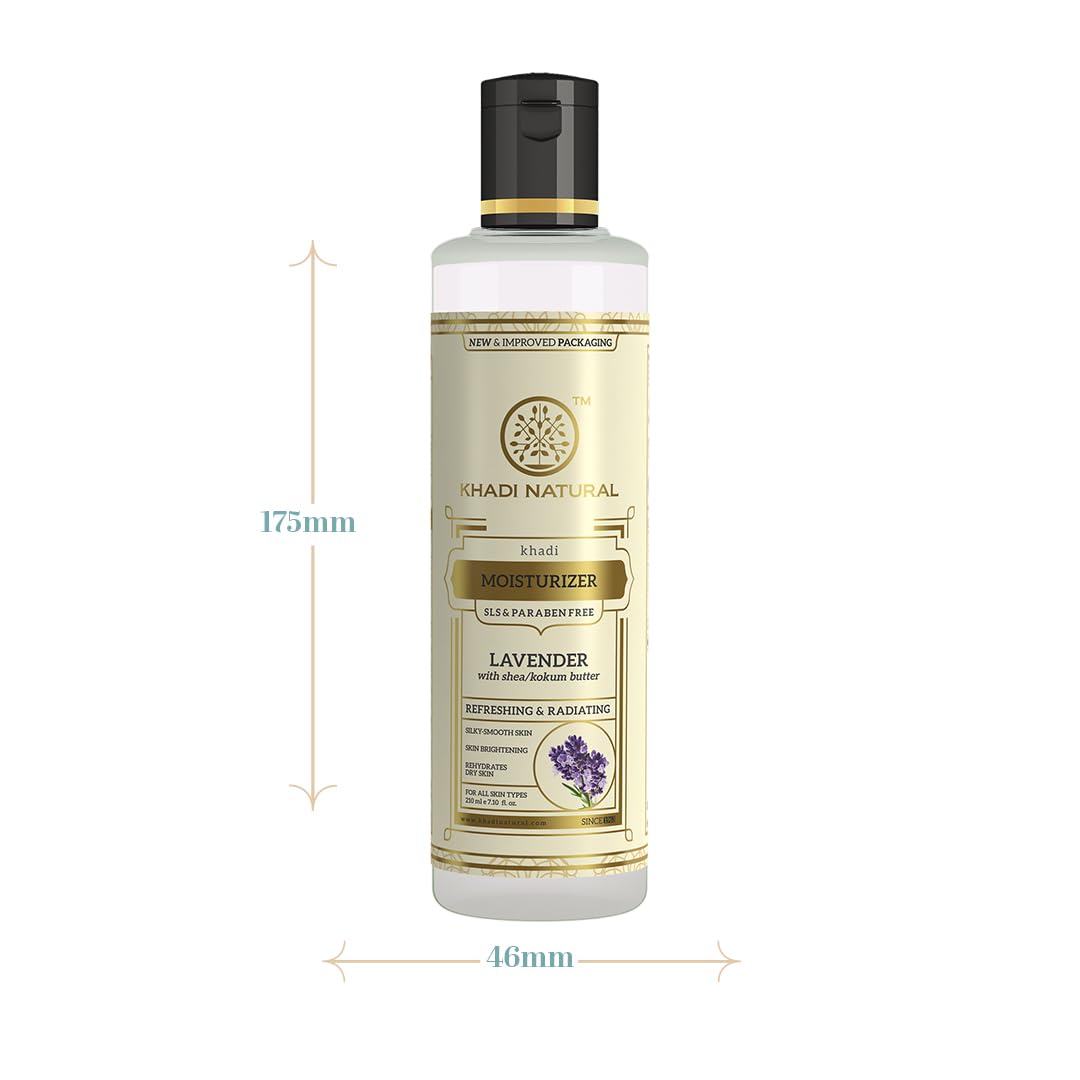 KHADI NATURAL Lavender Herbal Moisturizer With Shea/Kokum Butter, SLS and Paraben Free, 210 ml – view 5
