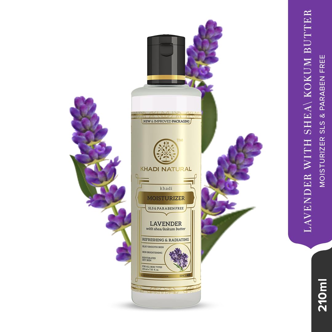 KHADI NATURAL Lavender Herbal Moisturizer With Shea/Kokum Butter, SLS and Paraben Free, 210 ml – view 6