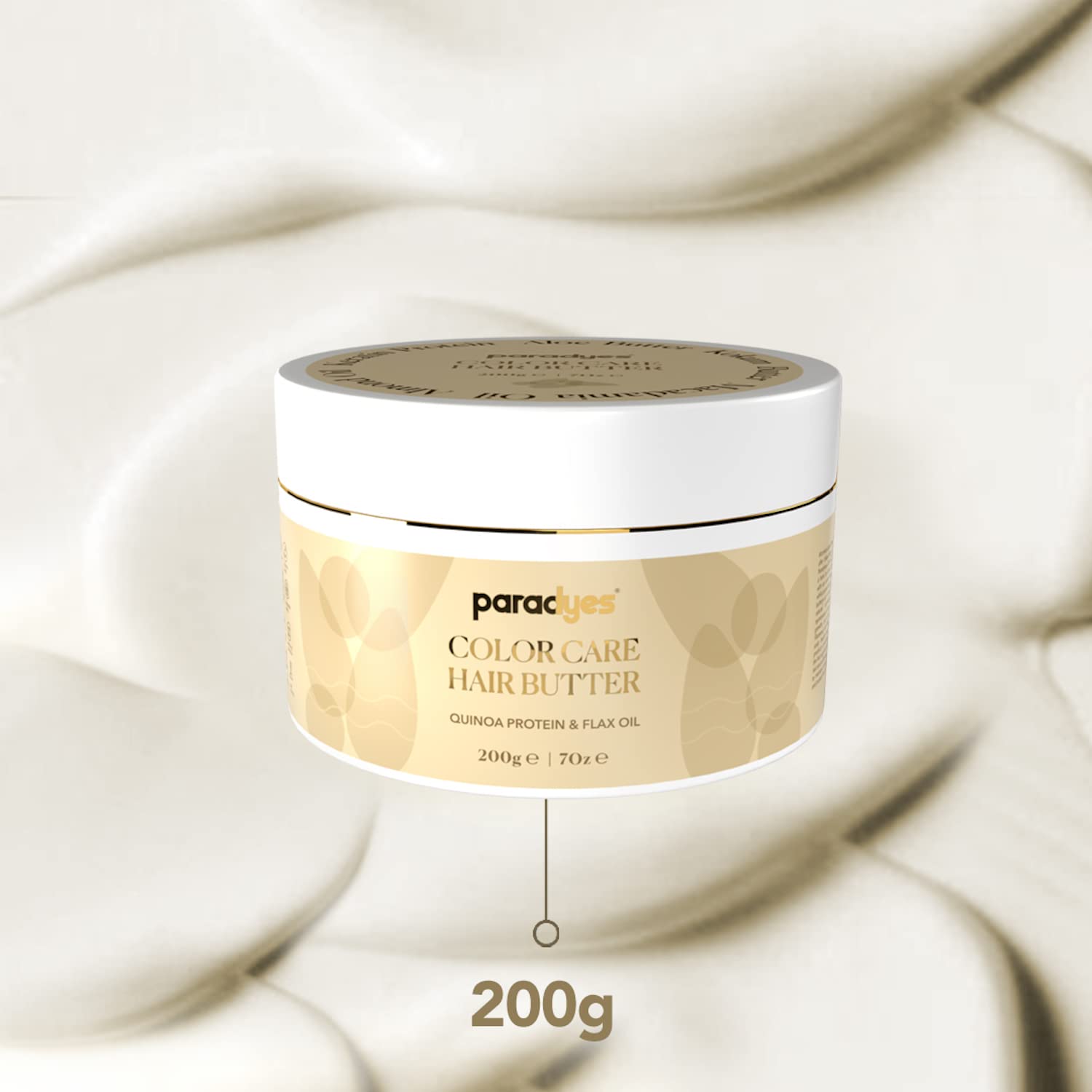 Paradyes Color Care Hair Butter enriched with Quinoa and Flax Protein, Aloe Vera, Kokum & Macadamia Oil to tame Frizzy and Damaged Hair, 200 g – view 2