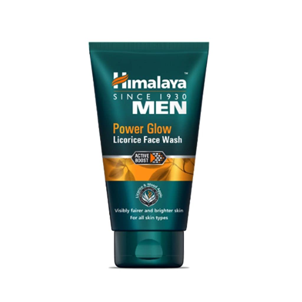 Front view of Himalaya licorice face wash tube for men