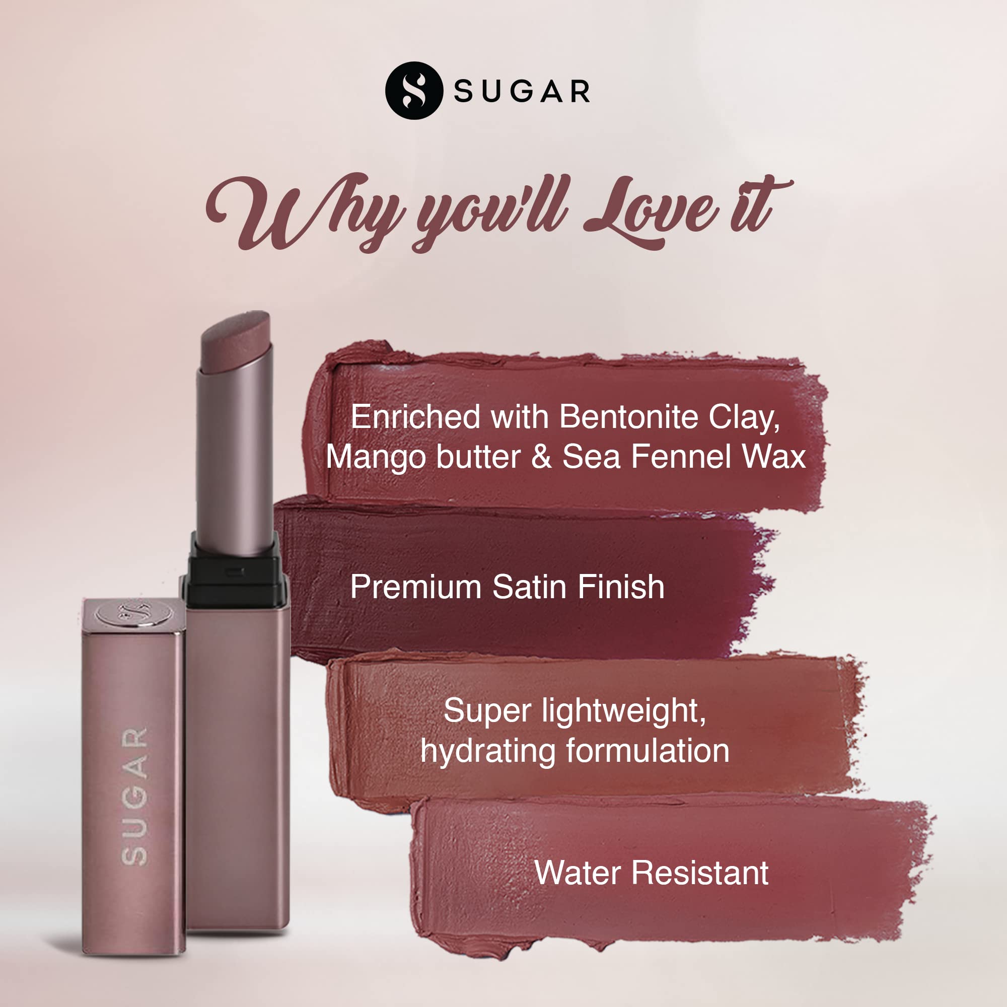 SUGAR Cosmetics Mettle Satin Lipstick – view 4
