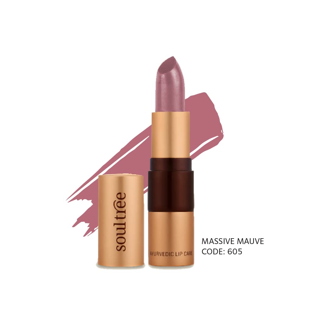 SoulTree Ayurvedic Lipstick - Massive Mauve 605, 4gm – view 2