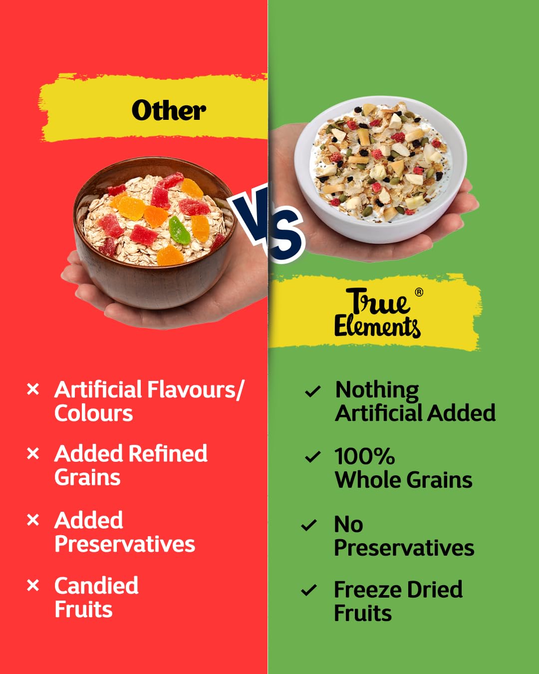 True Elements Muesli Fruit and Nuts 1kg - With Real Fruits & Almonds – view 6