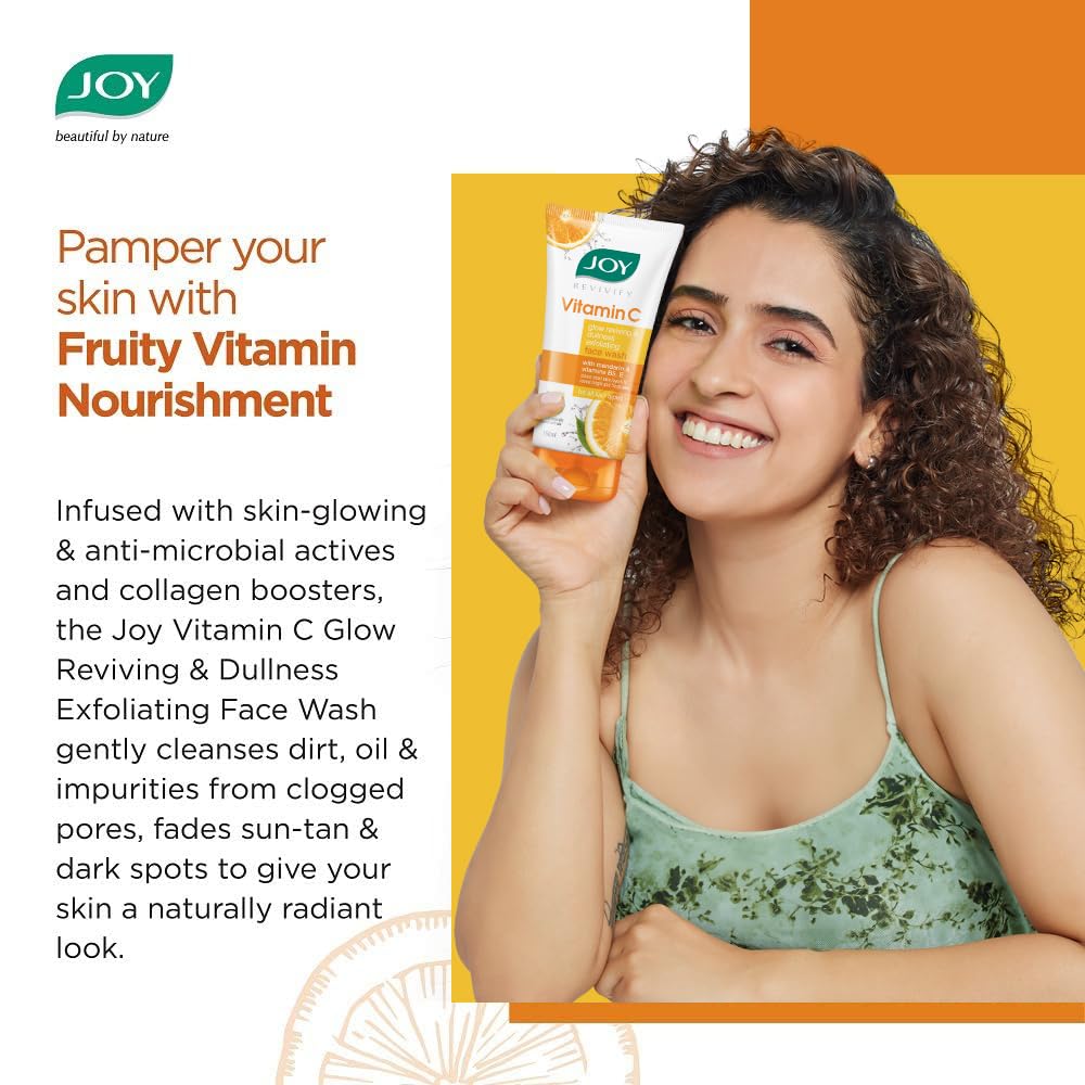 Joy Vitamin C Brightening Face Wash For Bright and Glowing Skin 100ml x 2 – view 4