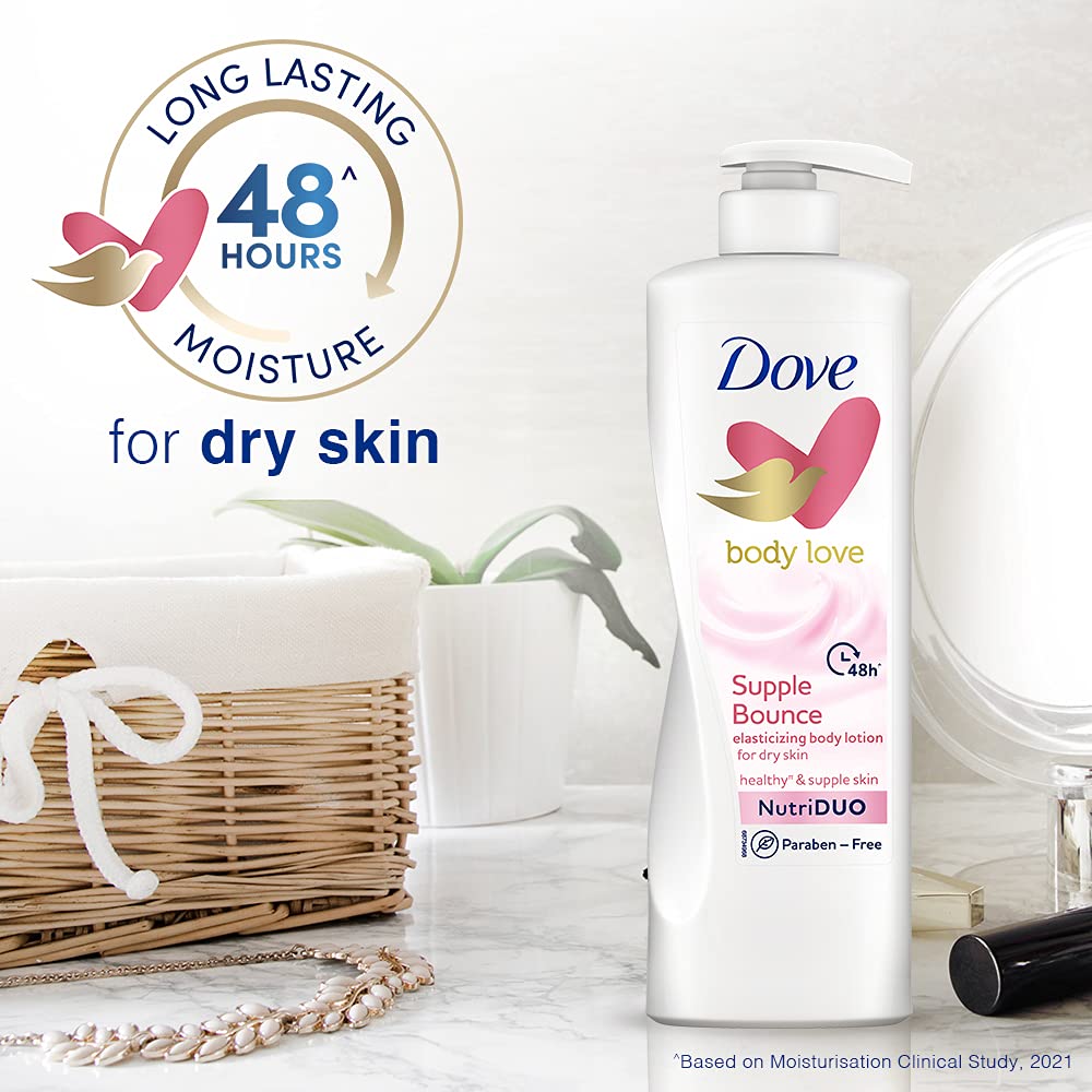 Dove Body Love, Supple Bounce Body Lotion, 400 ml , for Supple Healthy Skin, 48hrs Long-Lasting Moisturization, Paraben-Free, Plant Based Moisturizer – view 3