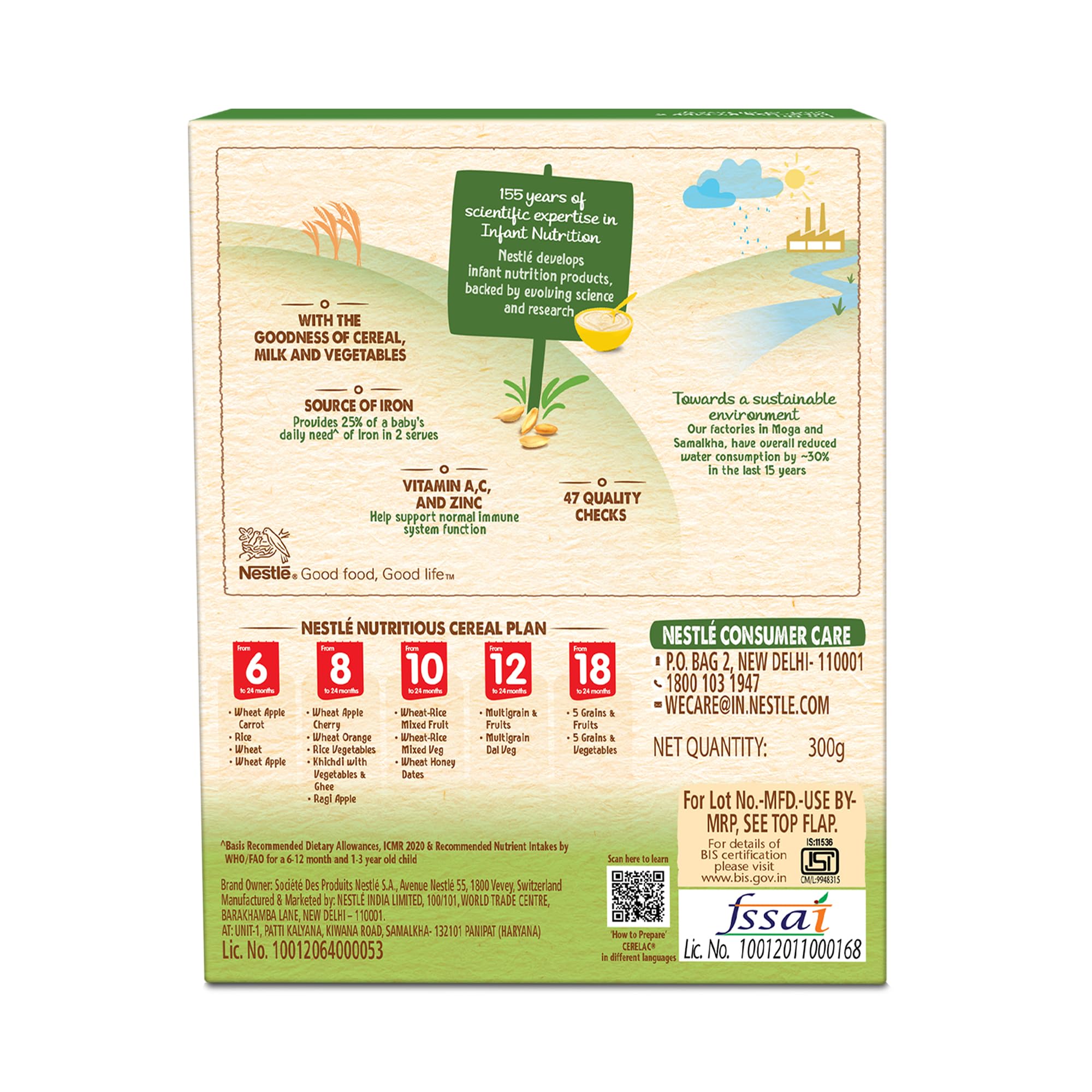 Nestle Cerelac Baby Cereal with Milk , Khichdi with Vegetables & Ghee , From 8 to 24 Months ,Stage 2, Source of Iron & Protein , 300g – view 2
