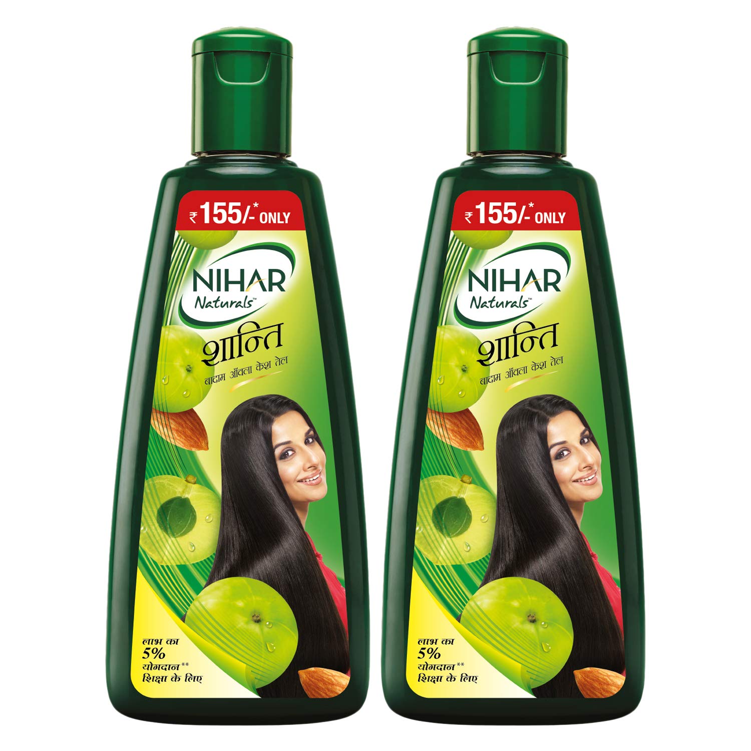 NIHAR Shanti Amla and Badam Hair Oil pack of two bottles
