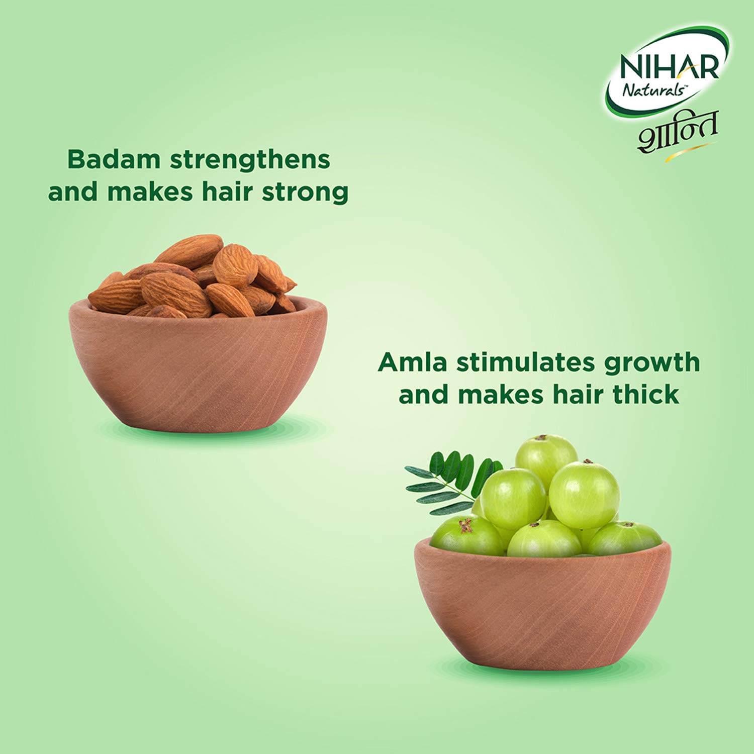 NIHAR Shanti Amla & Badam Hair Oil, For Black, Silky & Stronger Hair, 500 Ml, Pack of 2 – view 5