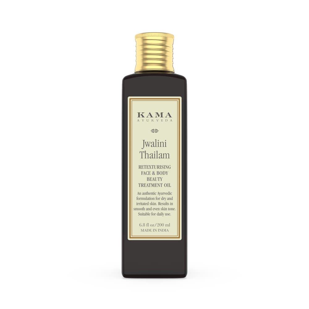 Kama Ayurveda Jwalini retexturising oil bottle with coconut scent