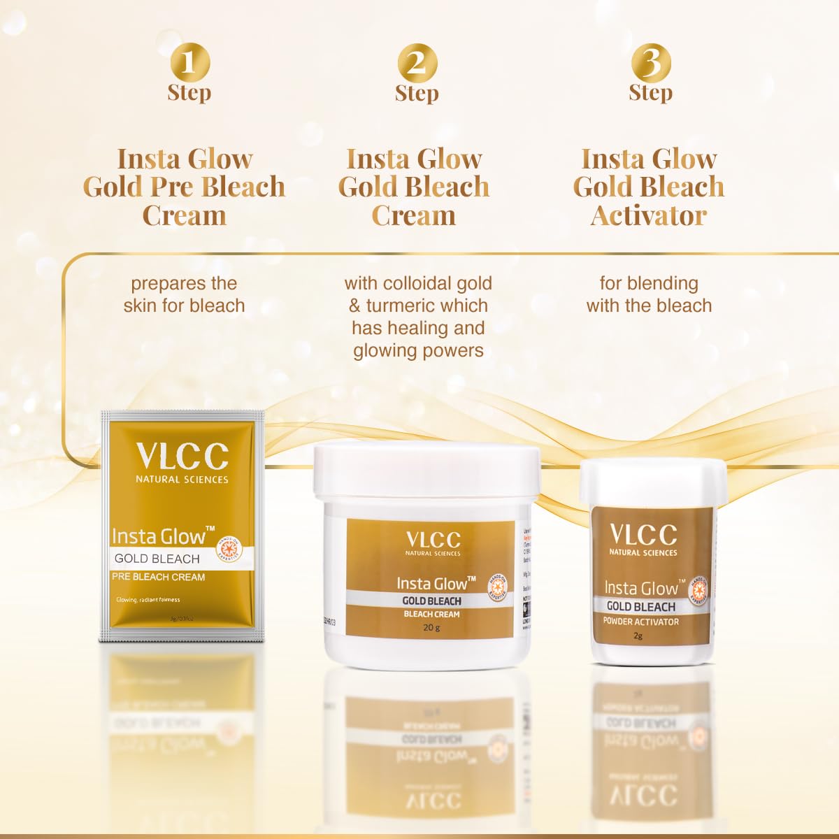 VLCC Insta Glow Gold Bleach, 30gm – view 3