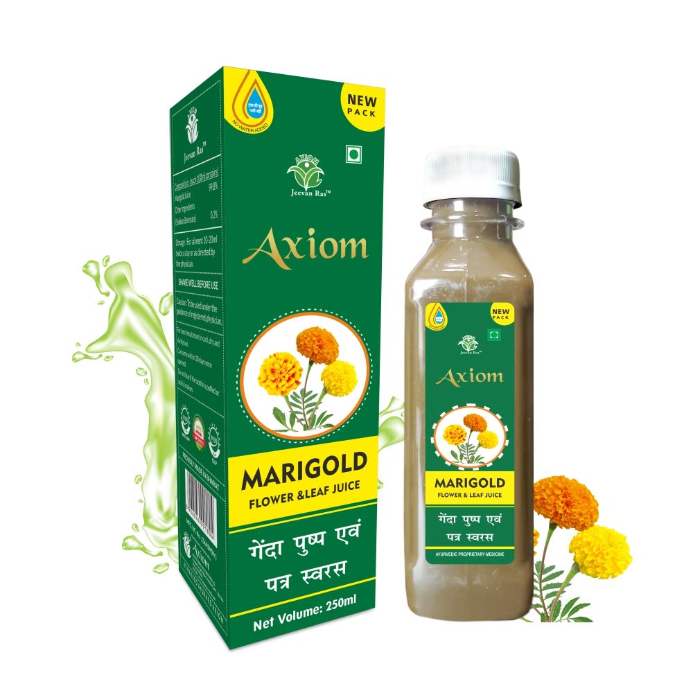 Axiom herbal marigold juice bottle for adult use, 250 ml
