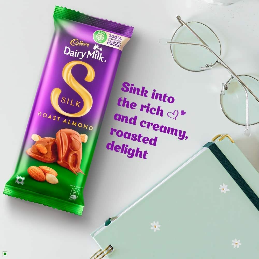 Cadbury Dairy Milk Silk Hazelnut 143 X 2 & Roast Almond 143G X 2 ,Pack Of 4 – view 2