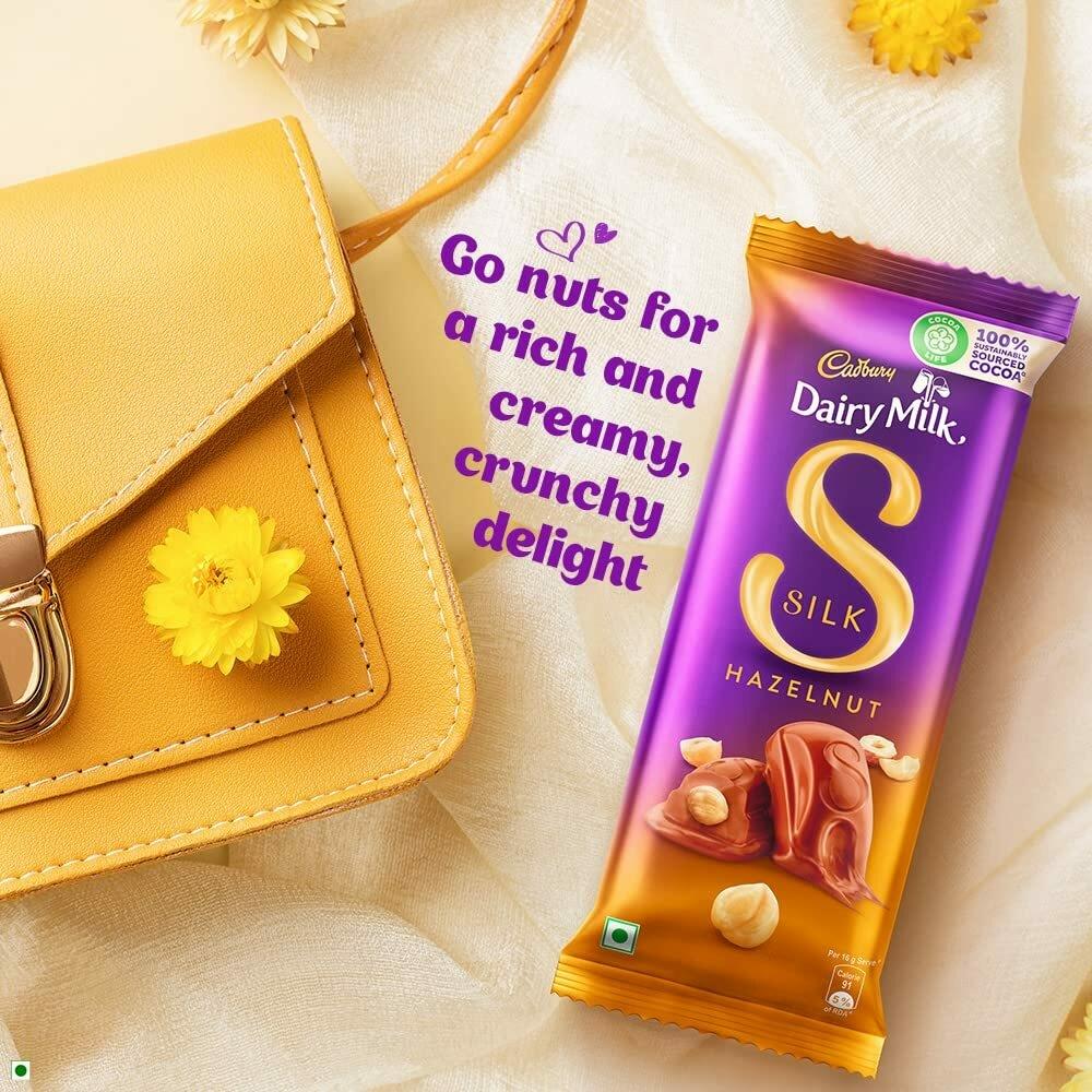 Cadbury Dairy Milk Silk Hazelnut 143 X 2 & Roast Almond 143G X 2 ,Pack Of 4 – view 4