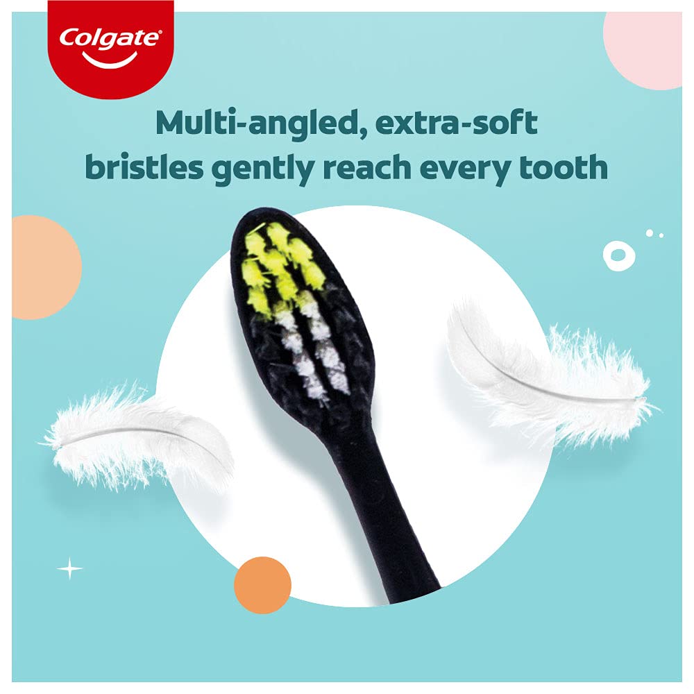 Colgate Kids Batman Manual Toothbrush for 5+ years, Pack of 3, Extra Soft Bristles with Tongue Cleaner,Multicolor – view 4