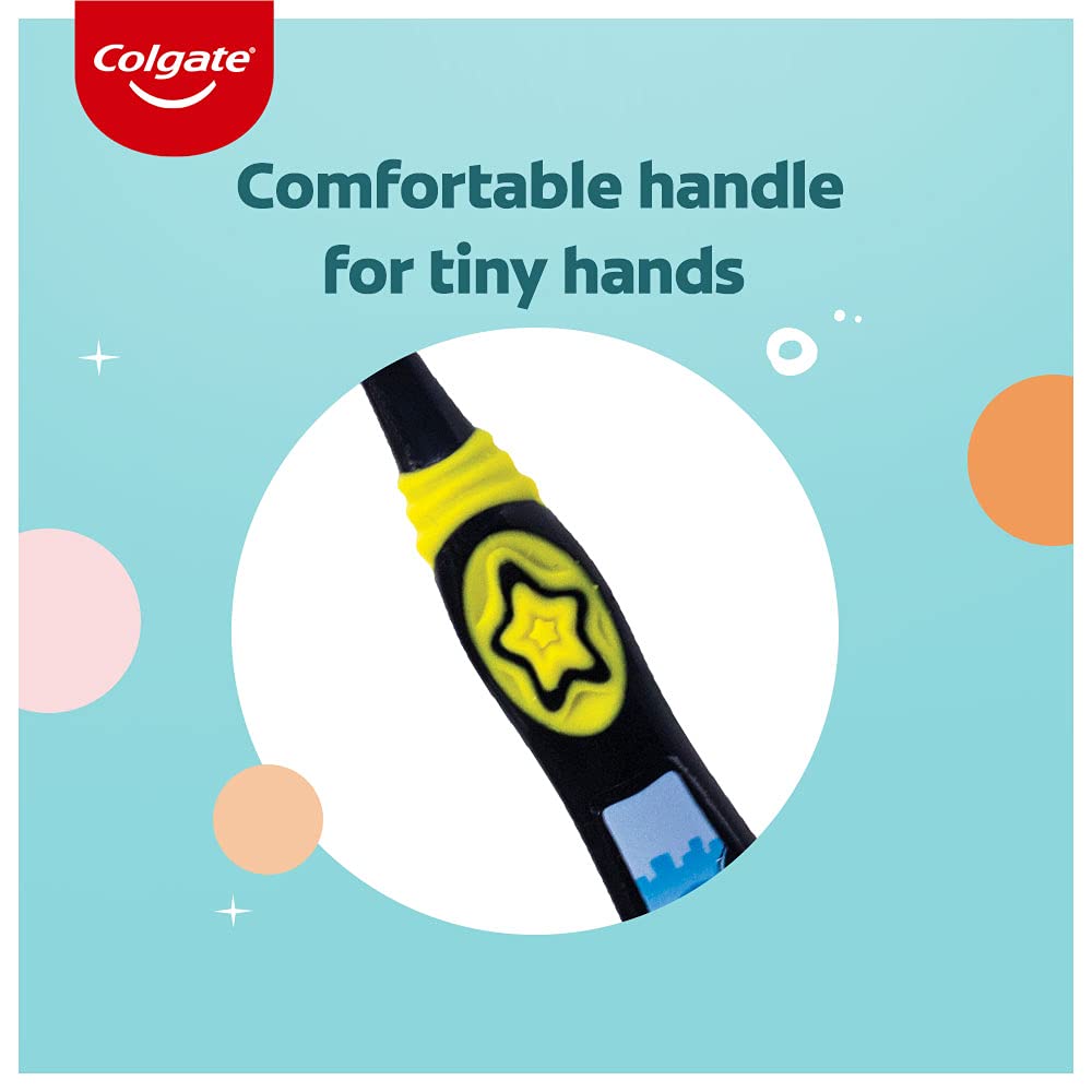 Colgate Kids Batman Manual Toothbrush for 5+ years, Pack of 3, Extra Soft Bristles with Tongue Cleaner,Multicolor – view 6