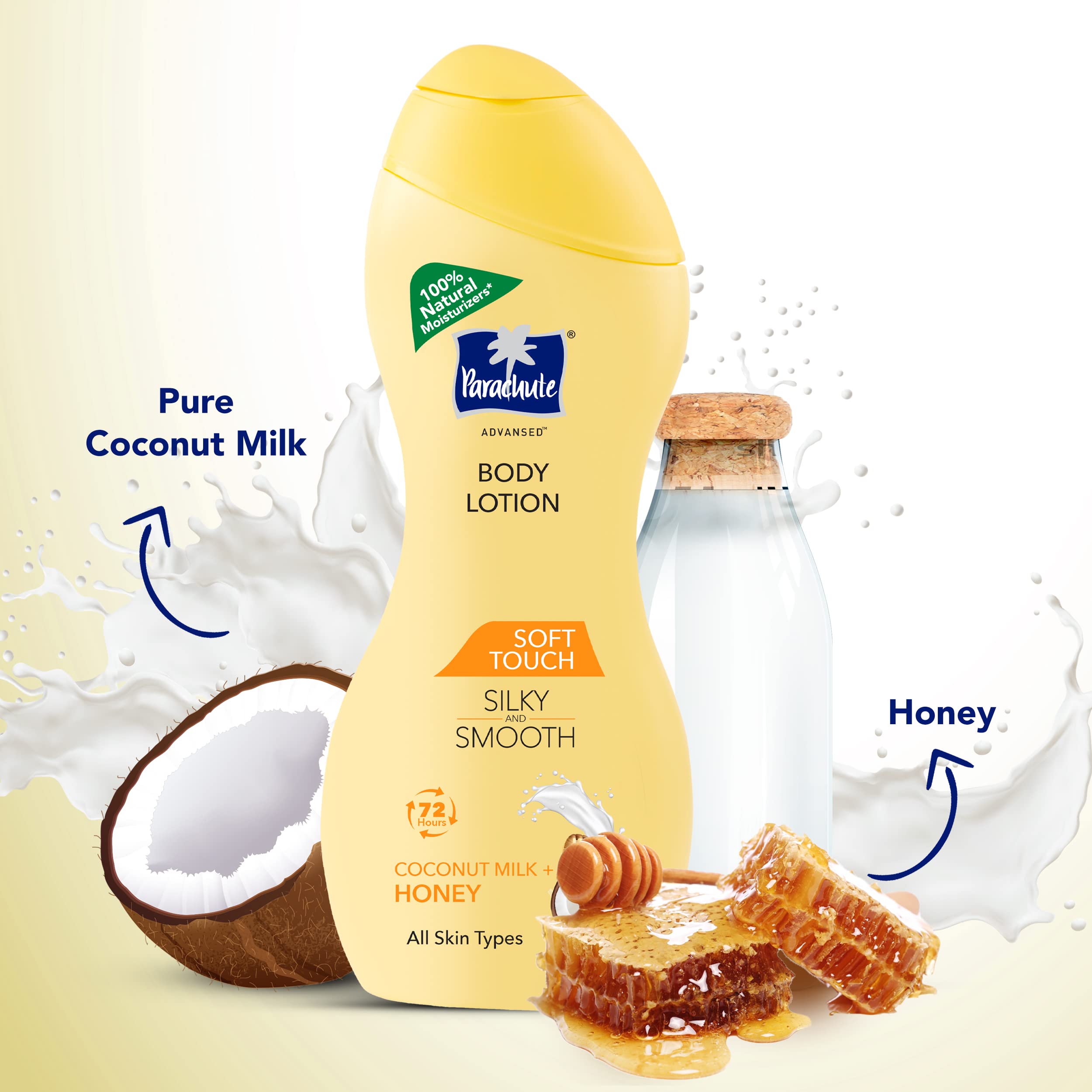 Parachute Advansed Body Lotion Soft Touch, 250 ml (Pack of 2) & Parachute Advansed Deep Nourish Body Lotion,With Pure Coconut Milk,400 ml – view 3