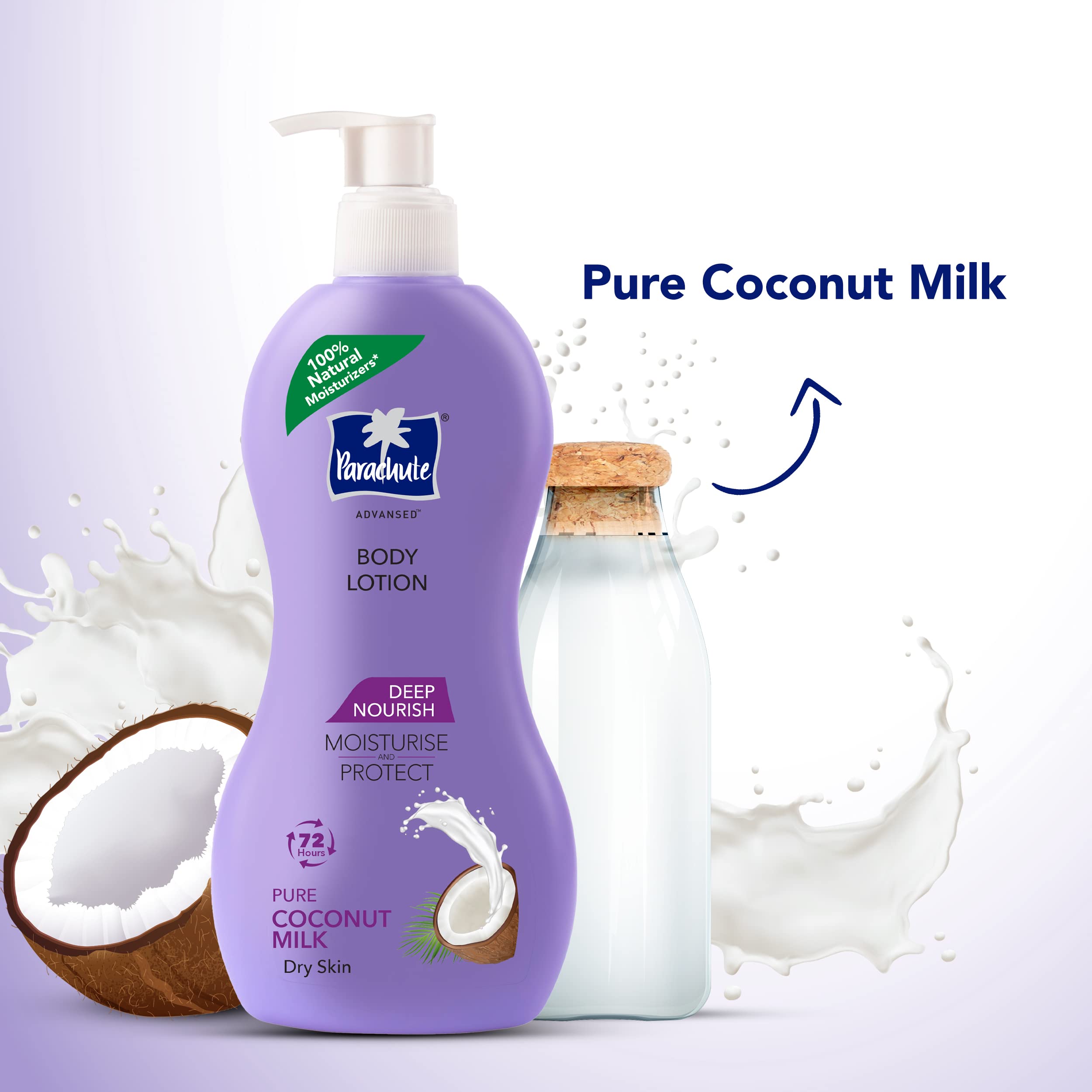 Parachute Advansed Body Lotion Soft Touch, 250 ml (Pack of 2) & Parachute Advansed Deep Nourish Body Lotion,With Pure Coconut Milk,400 ml – view 6