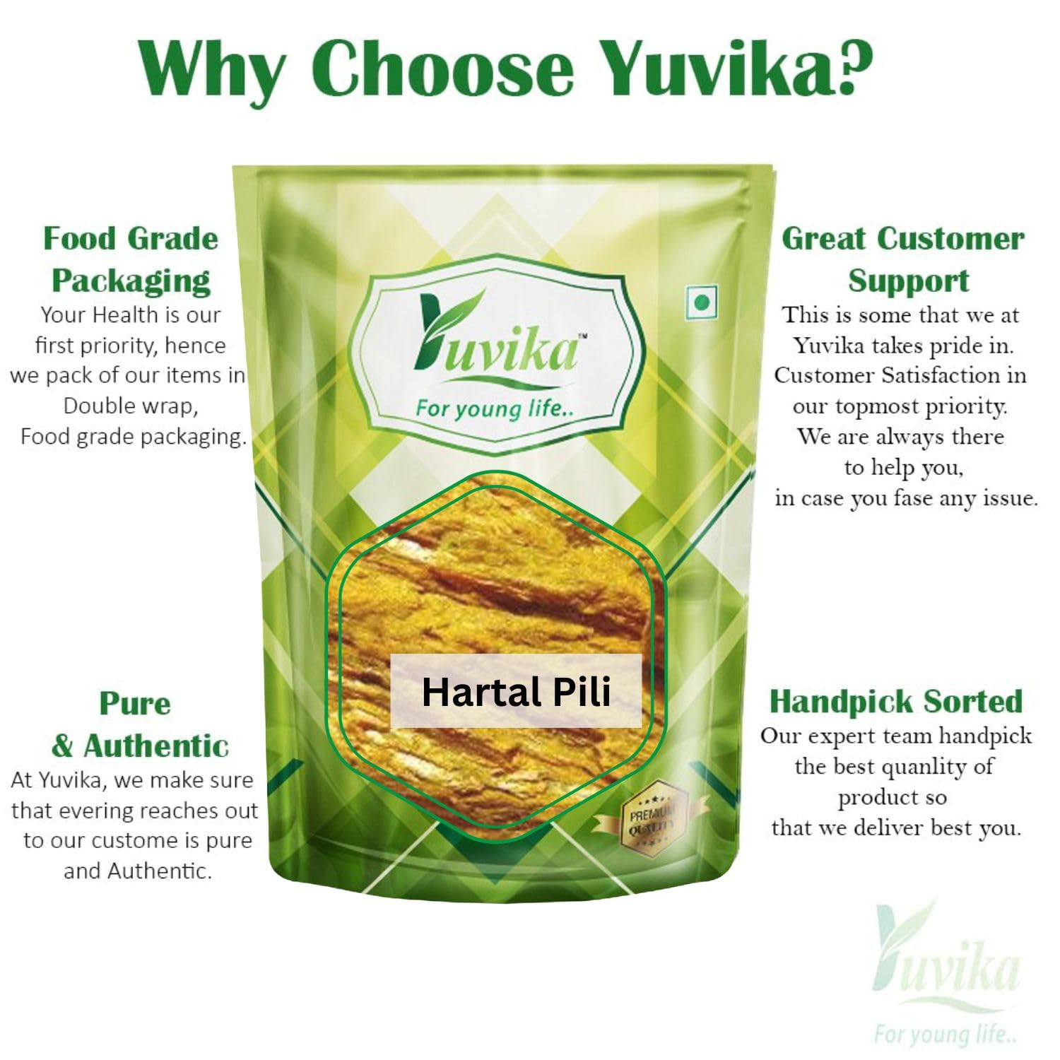 YUVIKA Hartal Pili - Hartaal Pili - Hadtaal Pili - Hartal Yellow (100 Grams) – view 3