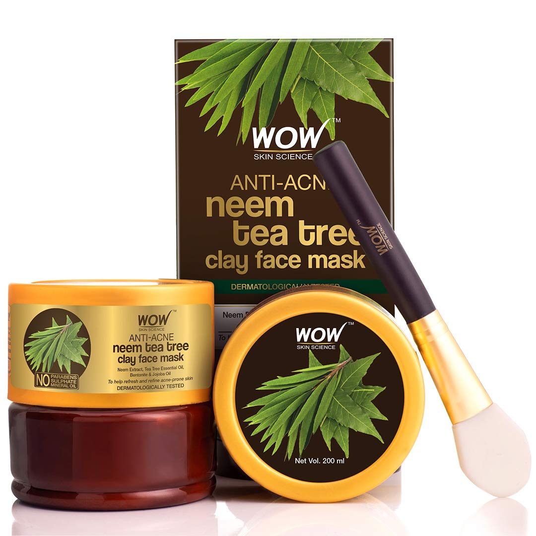 200 ml WOW clay face mask with neem and tea tree