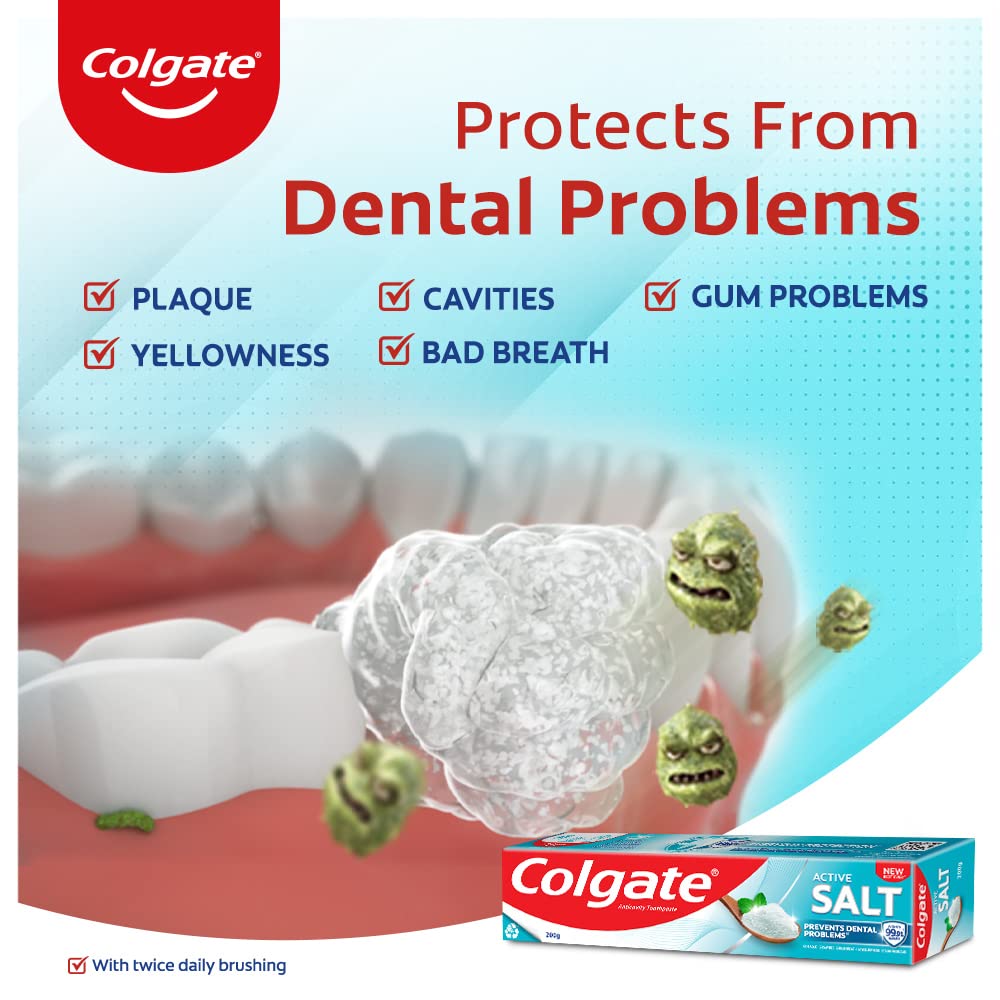 Colgate Active Salt Toothpaste, 300gm Saver Pack,Oral care (Pack of 2) – view 4