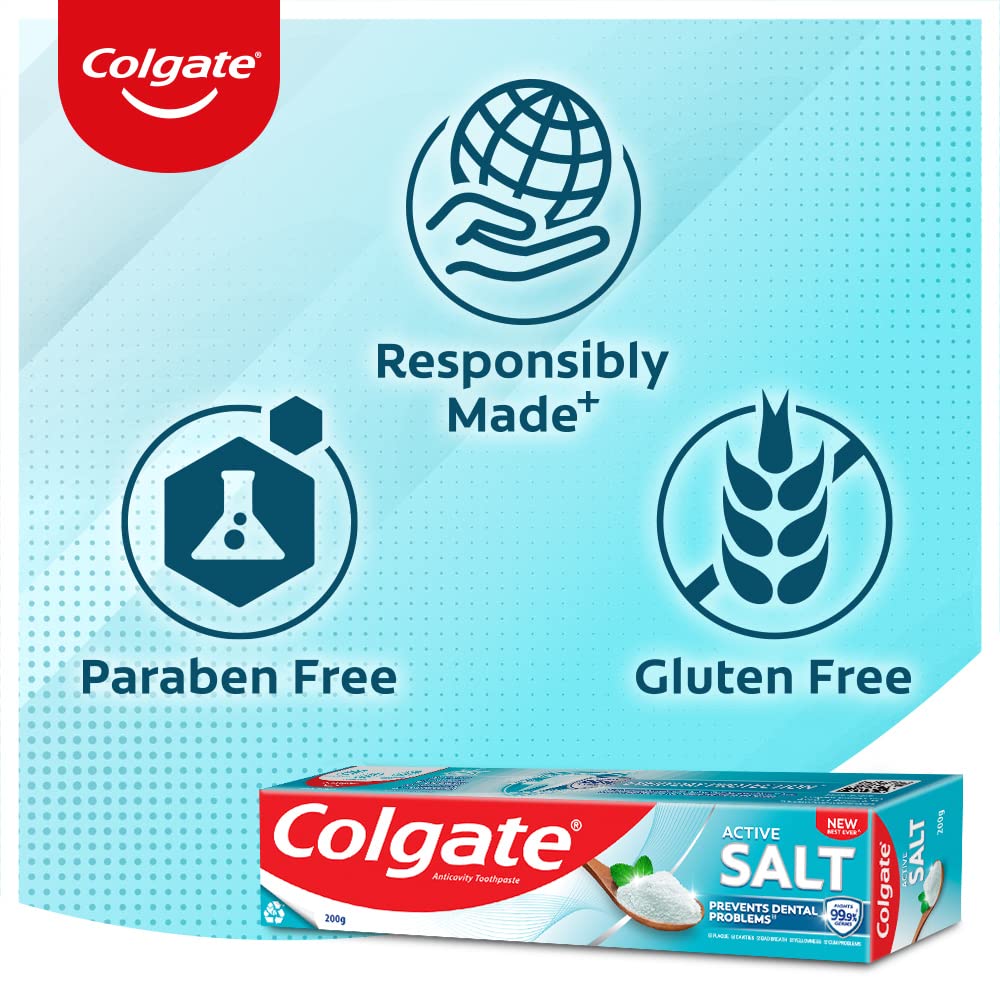 Colgate Active Salt Toothpaste, 300gm Saver Pack,Oral care (Pack of 2) – view 6