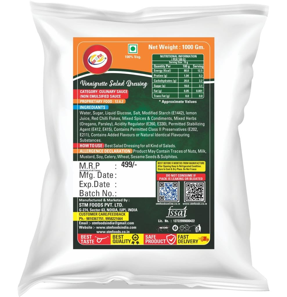 Am 2 Pm - Vinaigrette Salad Dressing Salad Sauce Perfect Combination For Making Delicious And Healthy Salads - 1KG – view 2