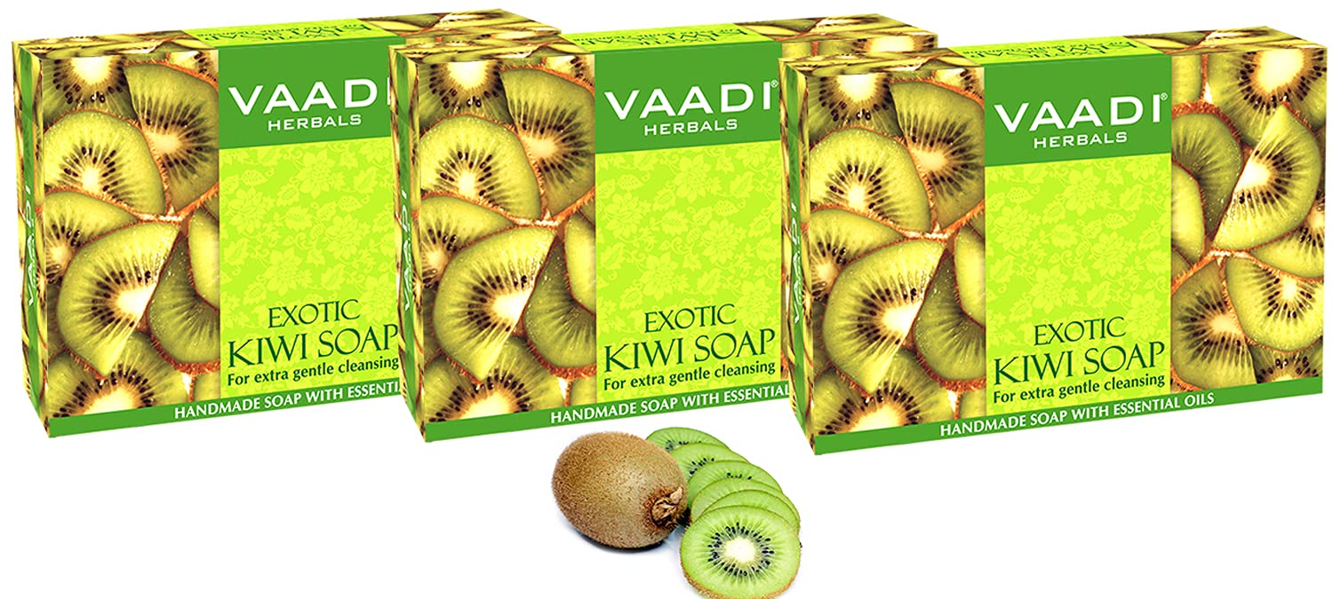 Vaadi Herbals green kiwi soap pack with green apple extract