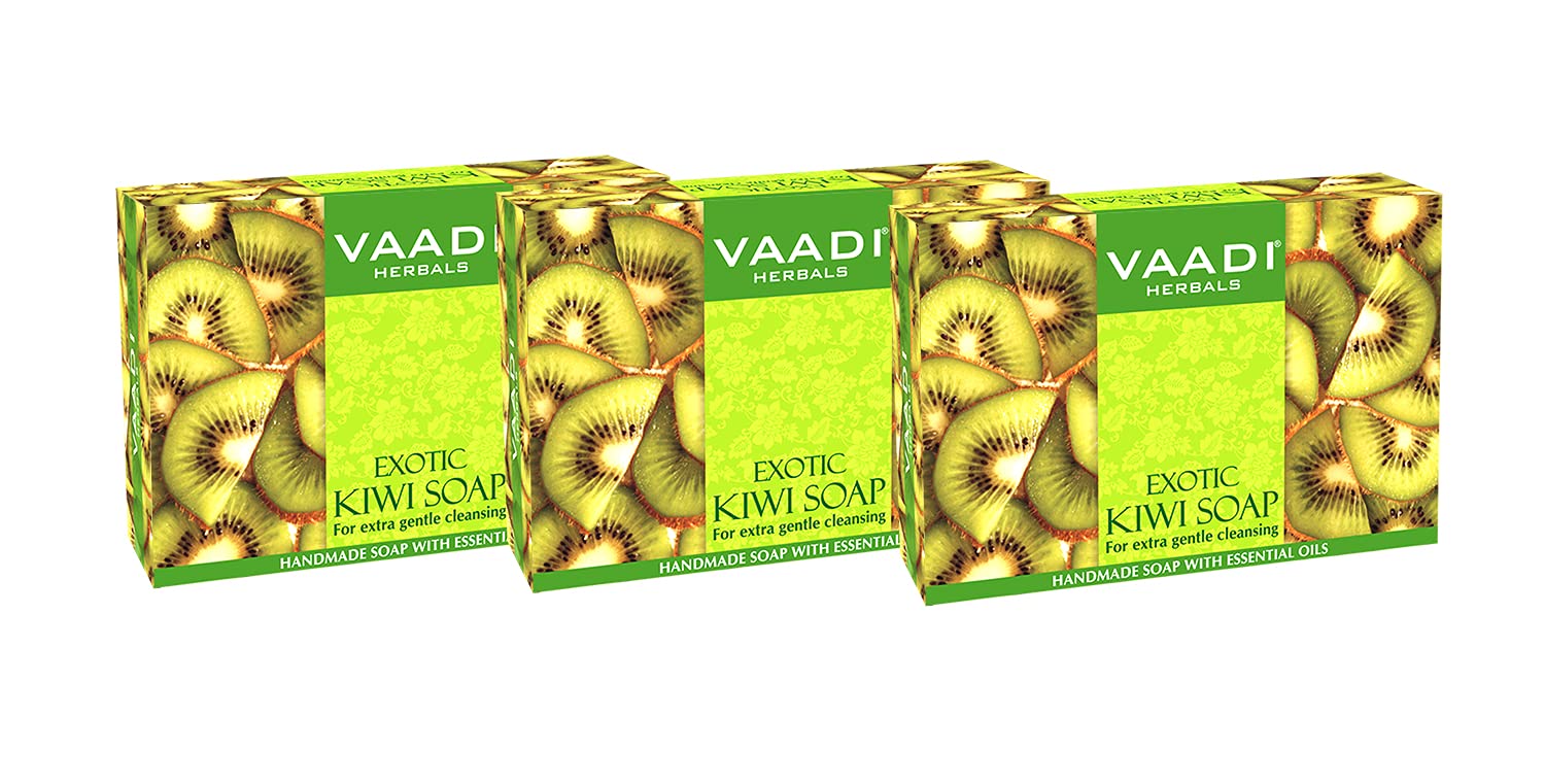 Vaadi Herbals Value Exotic Kiwi Soap with Green Apple Extract, 3 x 75g – view 3