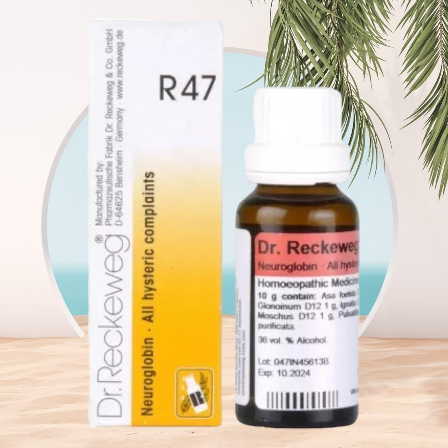 Herbal Dr Reckeweg R47 Neuroglobin bottle with 22 ml pack