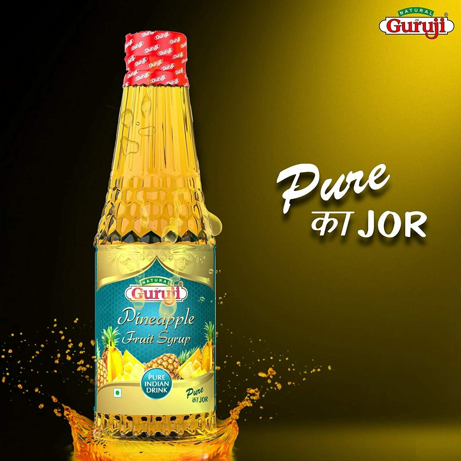 Natural Jai Guruji Pinepple & Masala Shikanji Fruit Syrup Each 750Ml (Pack Of 2) – view 4