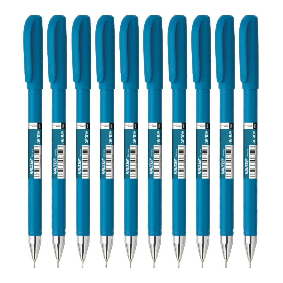 Hauser Aerox 0.6 mm blue ink pens with grip