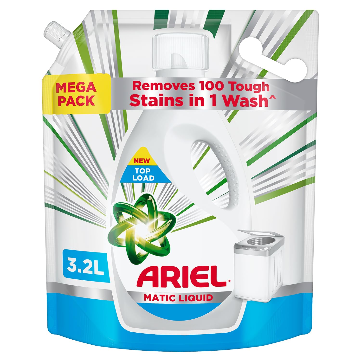 Ariel Liquid Detergent Top Load - 3.2L | Removes 7 day dried-in Stains in 1 wash inside Washing Machine | Now at Price of Powders | Amazing Fragrance | Protects Colours | Dissolves Faster