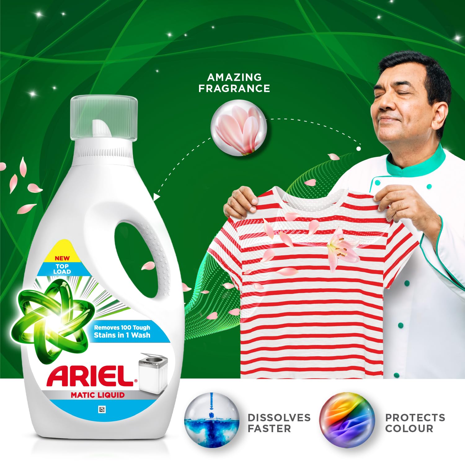 Ariel Liquid Detergent Top Load - 3.2L – view 7