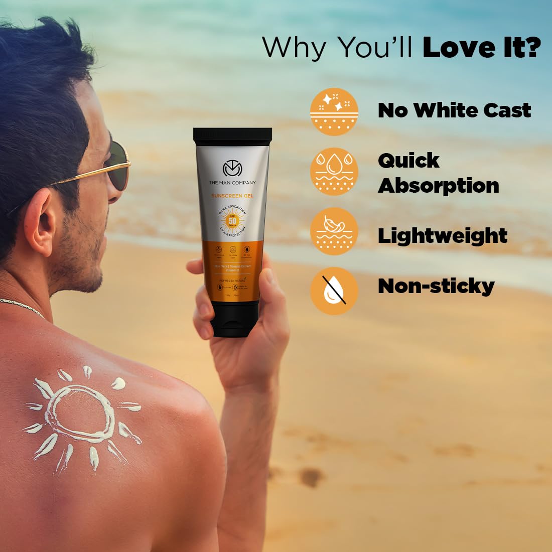 The Man Company Oil-Free Sunscreen SPF50 PA+++ For Men- 50gm – view 3