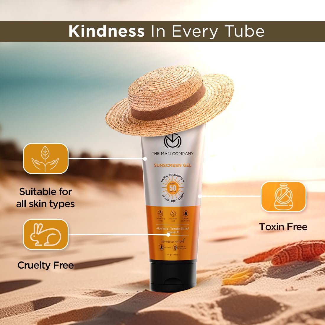 The Man Company Oil-Free Sunscreen SPF50 PA+++ For Men- 50gm – view 6