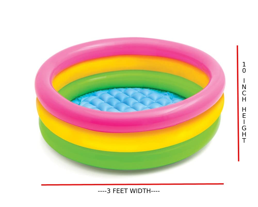 Toyshine 3 Feet Inflatable Kids Pool Bath Pool Tub, Summer Water Fun Bathing Tub Toy for Kids - 34x 10 Inches – view 5
