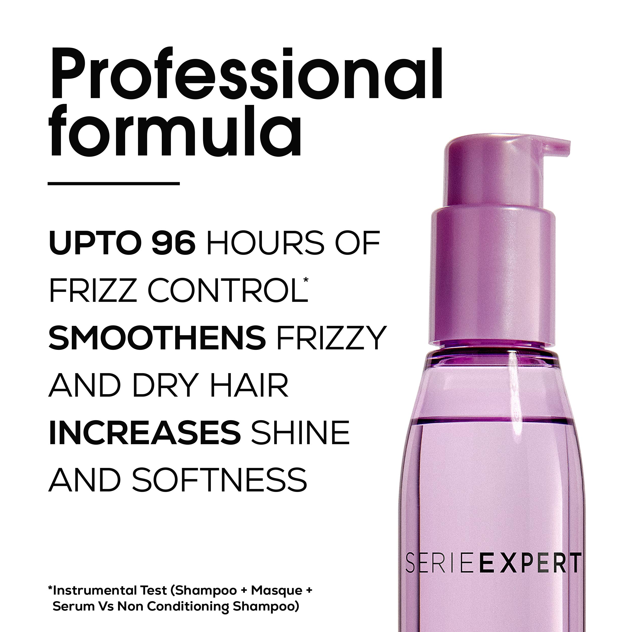 L'OREAL PROFESSIONNEL PARIS Serie Expert Liss Unlimited Blow Dry Serum 125 Ml, For Frizz-Free Hair & Xtenso Care Serum 50 ml, For Straightened Hair – view 4