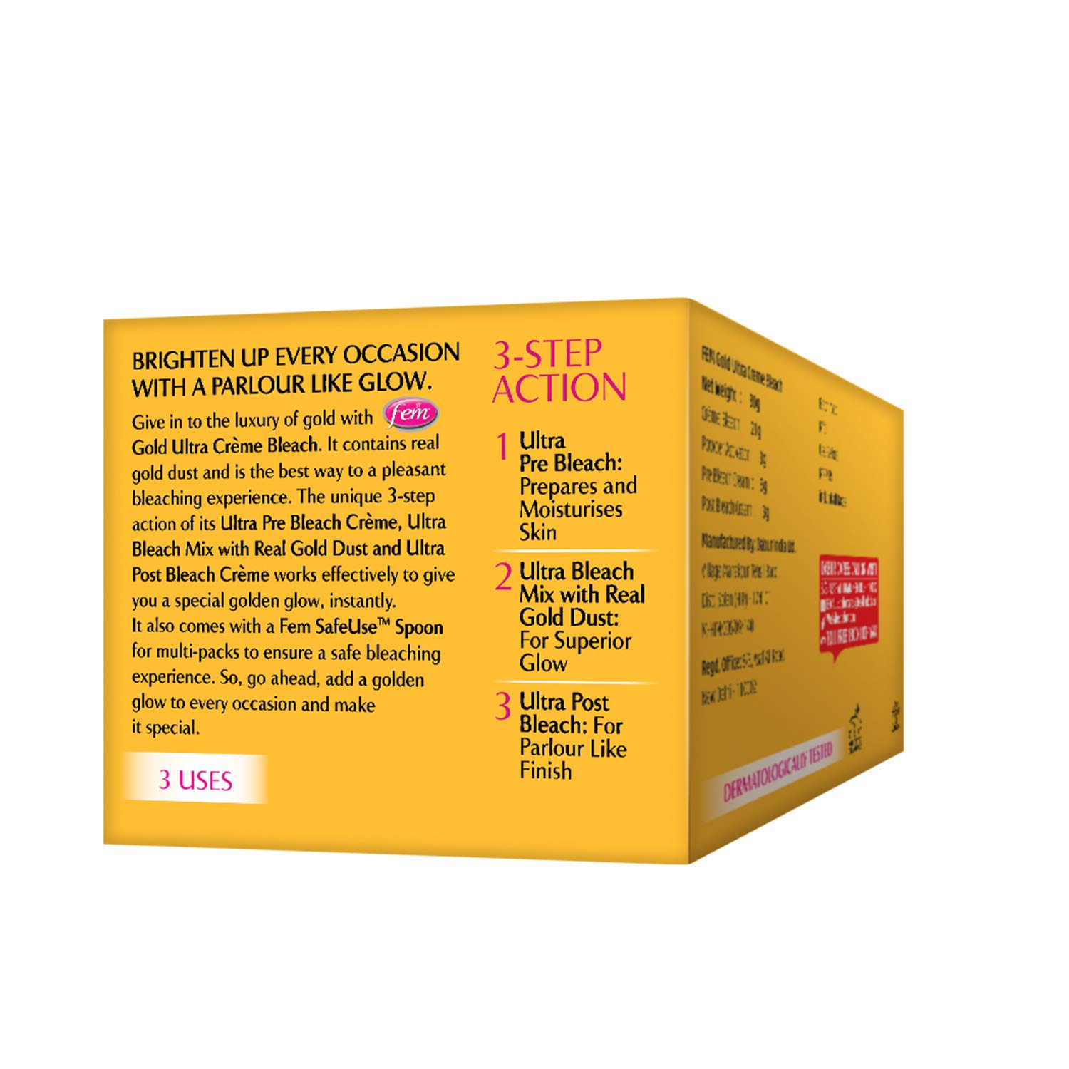 Fem Fairness (Gold Ultra) Crème Bleach - 30g – view 3