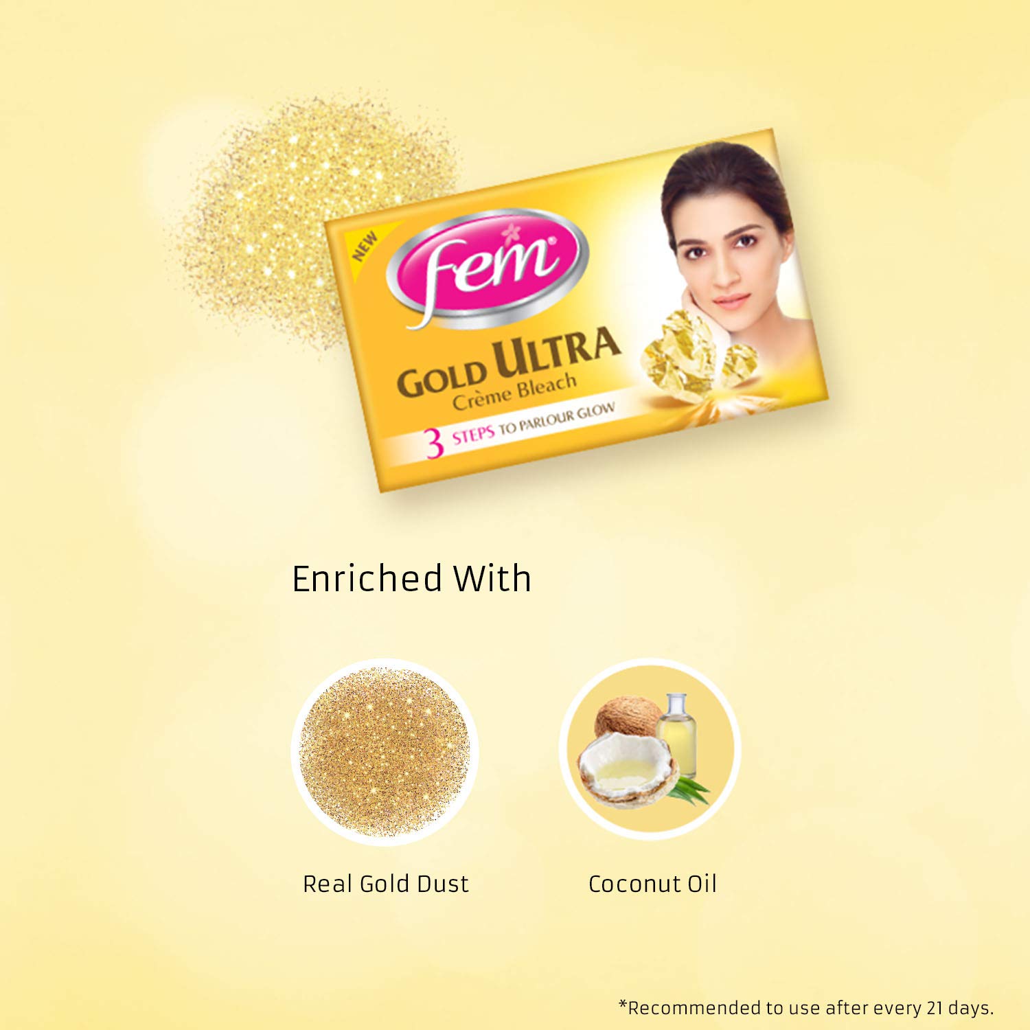 Fem Fairness (Gold Ultra) Crème Bleach - 30g – view 4