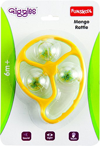 Funskool Giggles, Mango Rattle, 3 rotating balls, colourful beads, 6 months & above – view 2