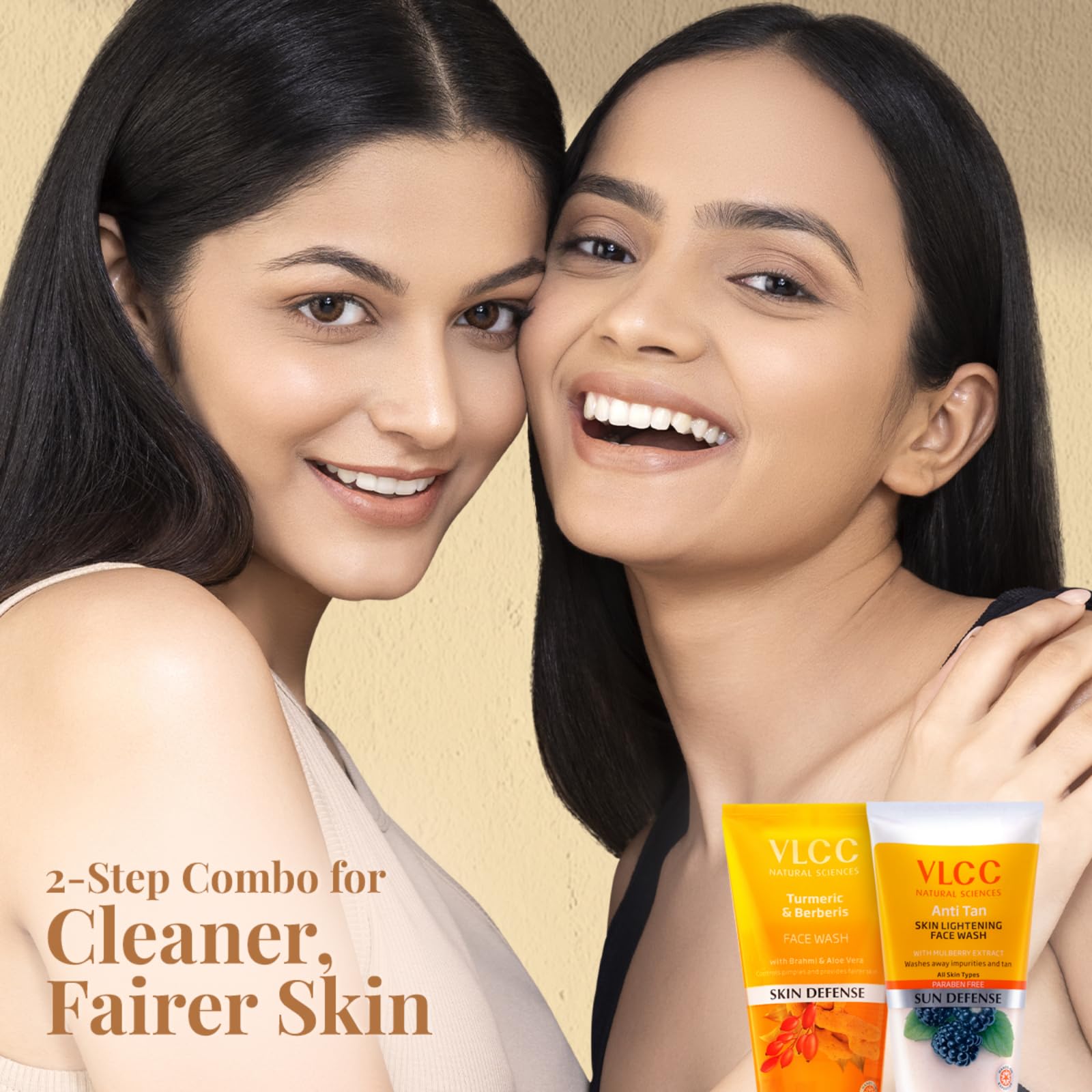 VLCC Turmeric & Berberis Face Wash + Anti Tan Skin Lightening Face Wash -150ml X 2 - Buy One Get One - with Turmeric & Berberis, Mulberry Extract, and Orange Peel Extract – view 6