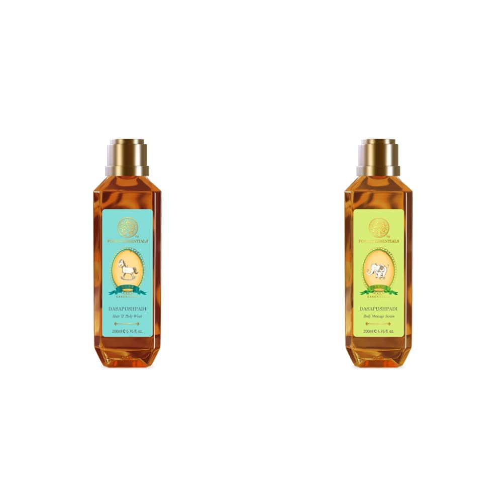 Baby hair and body wash with massage serum combo