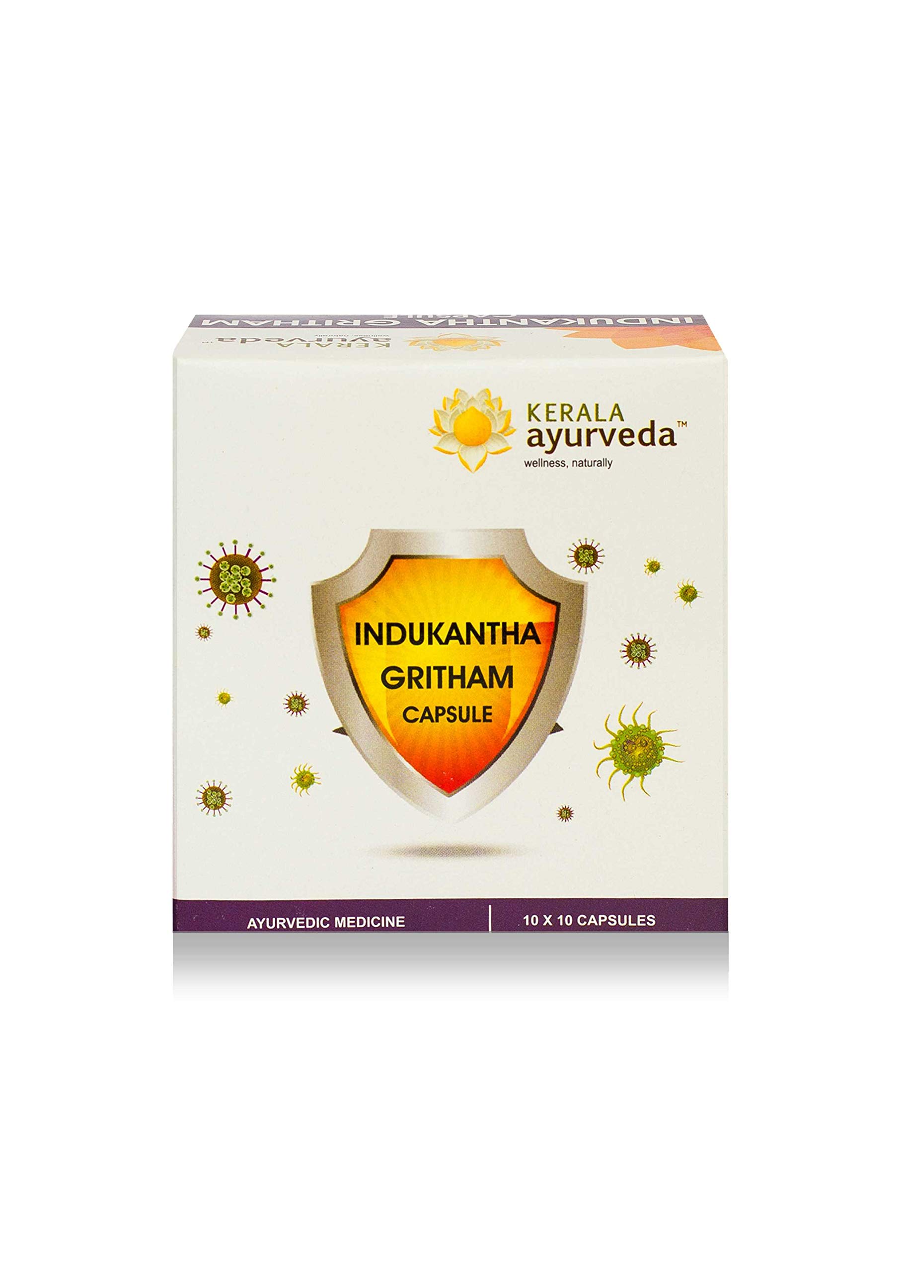 Kerala Ayurveda Indukantha Gritham Capsule bottle and outer pack