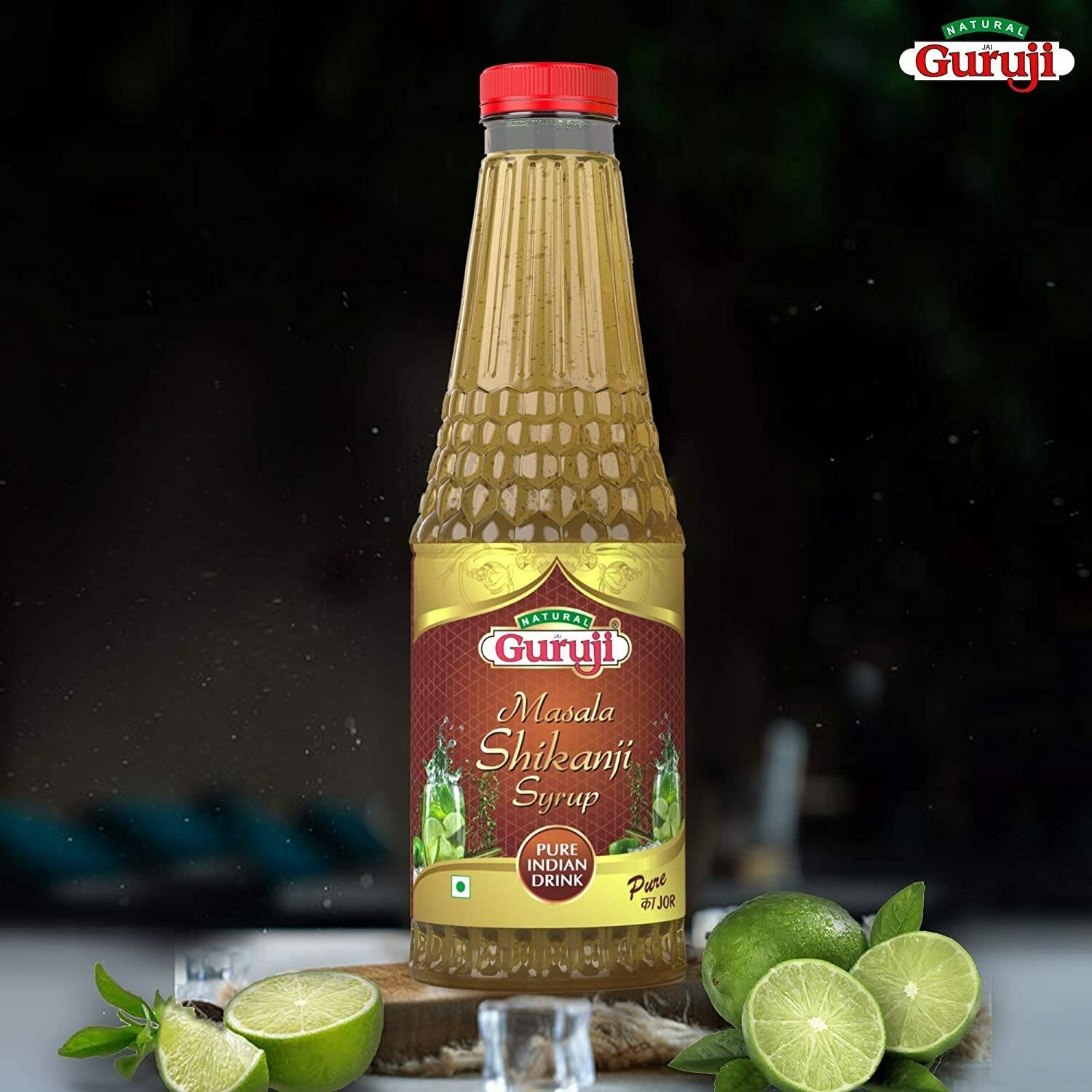 Natural Jai Guruji Masala Shikanji & Lemon Fruit Syrup Each 750Ml (Pack Of 2) – view 2