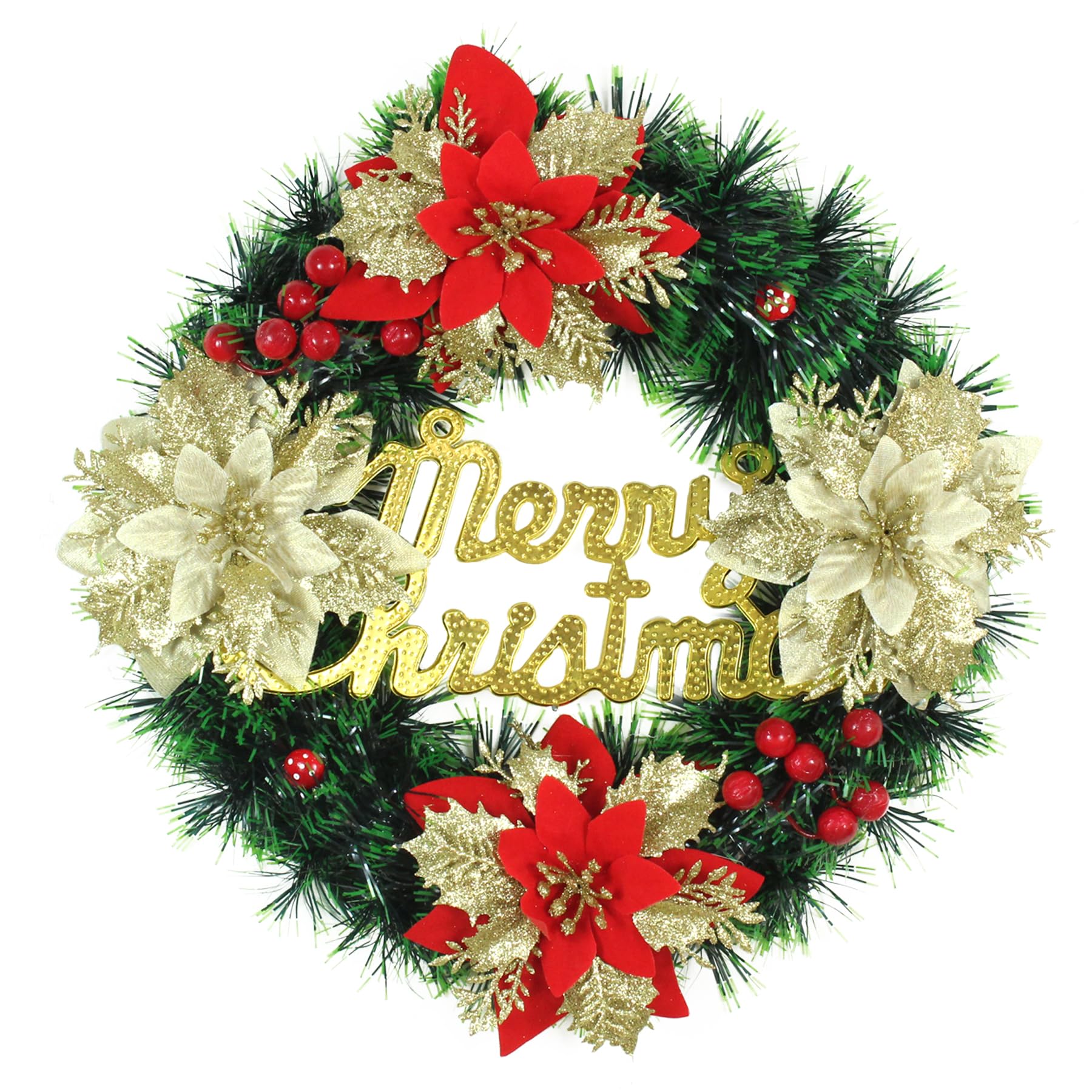 TIED RIBBONS Artificial Christmas Wreath (Large, 33 cm) for Church Decoration Table Tree Wall Door Hanging Decorative Ornaments Xmas Garlands - Christmas Decorations Items for Home – view 6