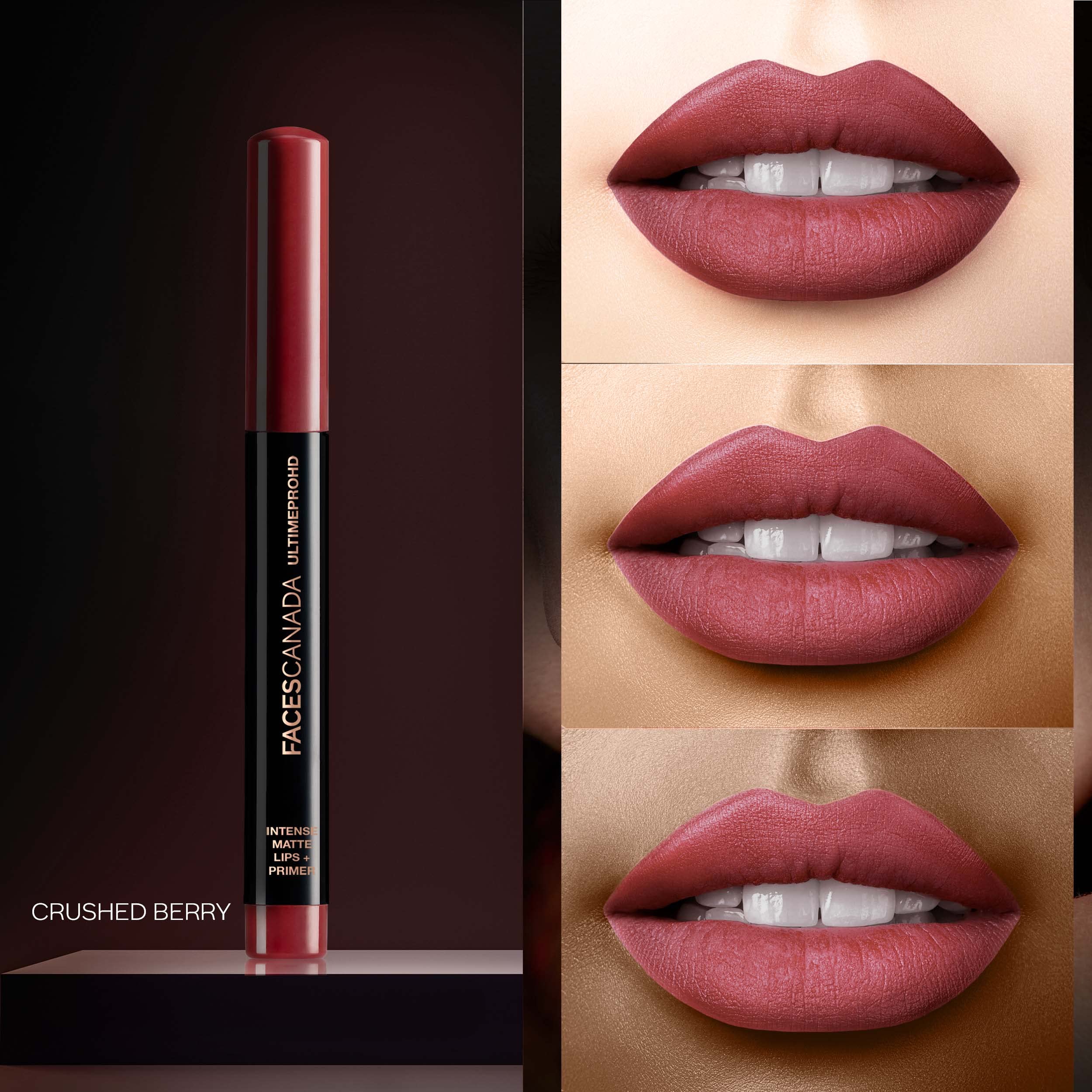 FACES CANADA Ultime Pro HD Intense Matte Lips + Primer - Crushed Berry 04, 1.4g – view 2