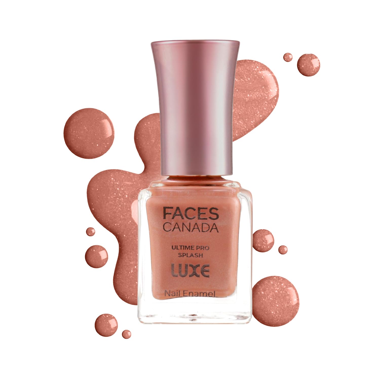 Peach Fling gel-look glossy nail enamel bottle close-up