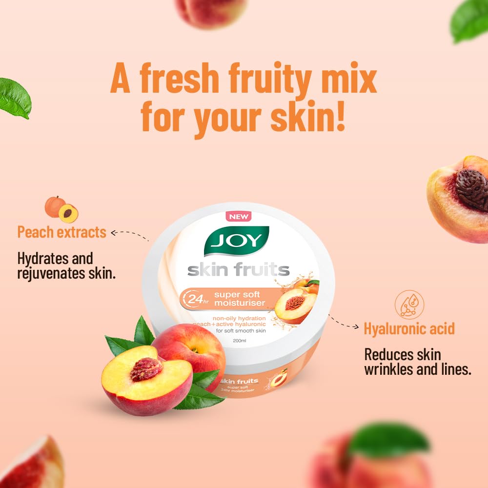 Joy Skin Fruits Super Soft Moisturizer With Peach & Hyaluronic Acid (200ml) – view 4